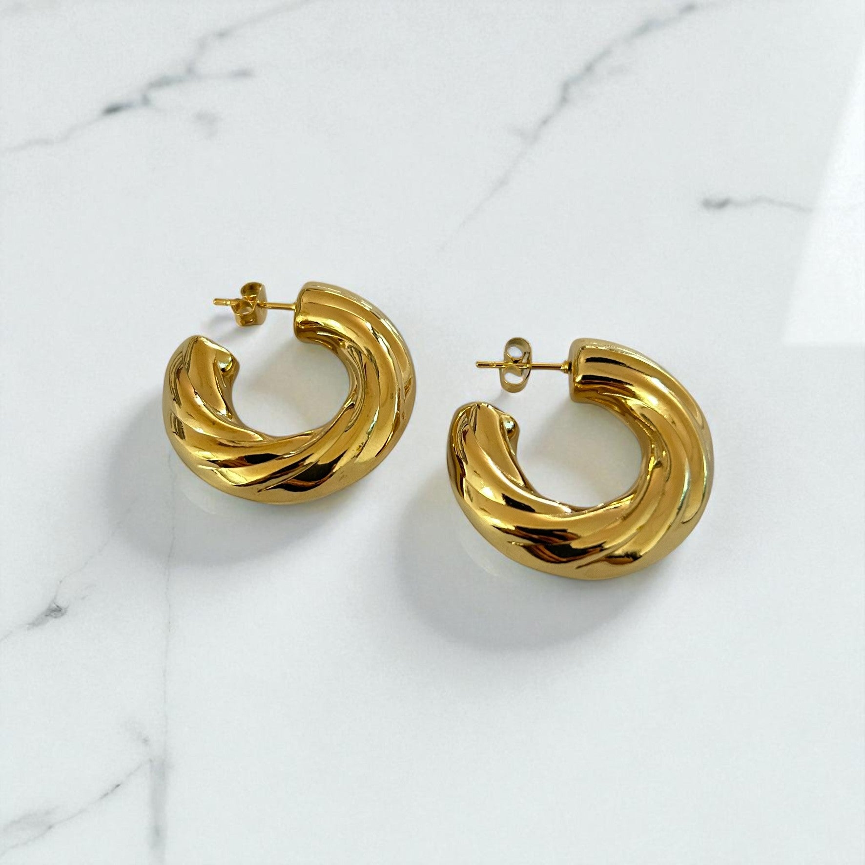 Aretes Hoops Trenzados - E498