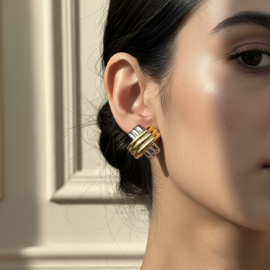 Aretes Dual Glow Chunky - E479