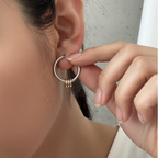 Aretes Dual Glow Hoops - E483