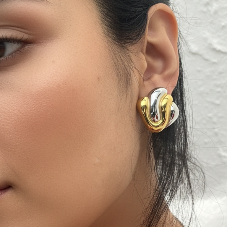 Aretes Dual Glow Chunky - E485