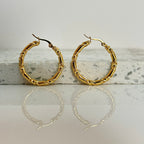 Aretes Hoops + Textura - E105
