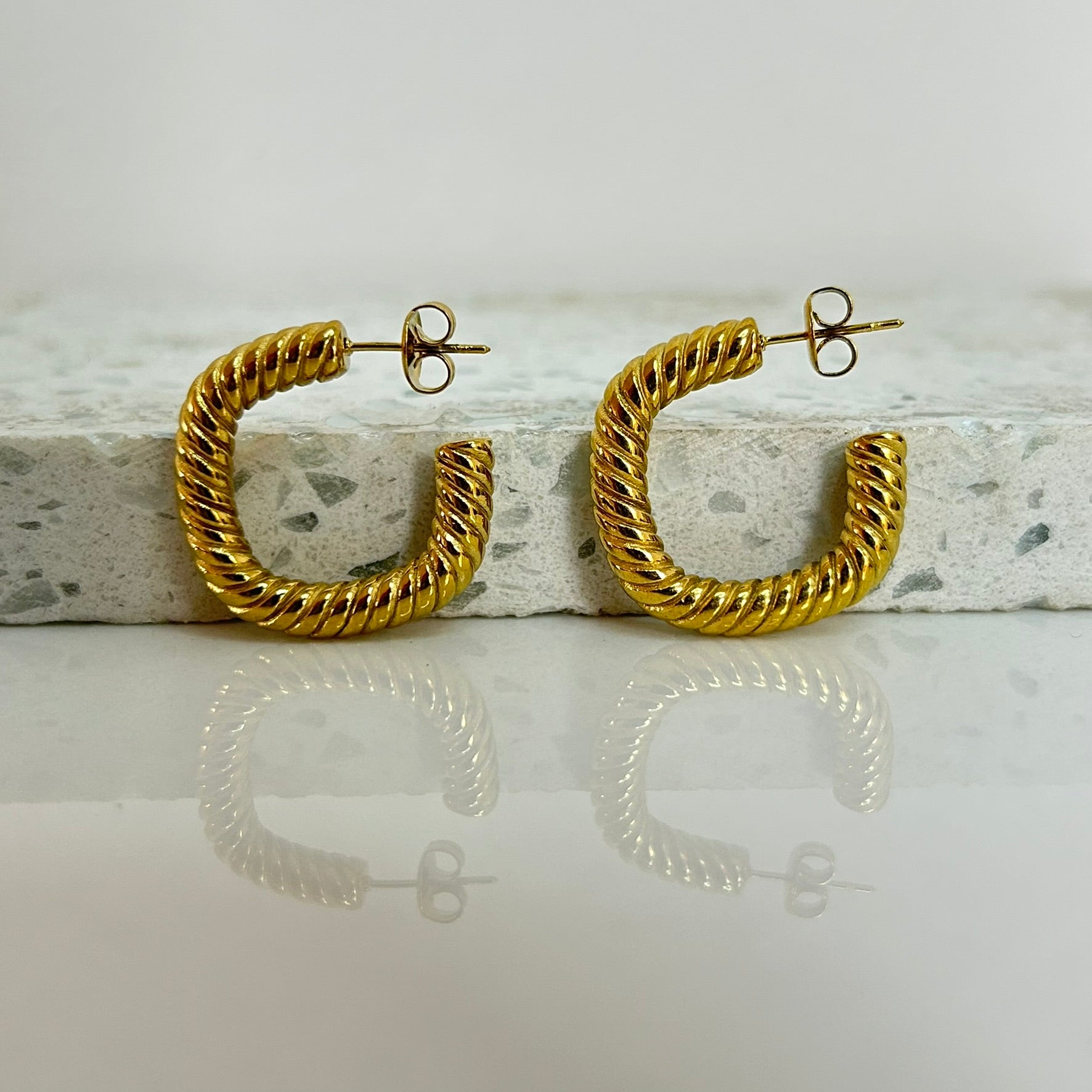 Aretes Hoops Trenzados - E126
