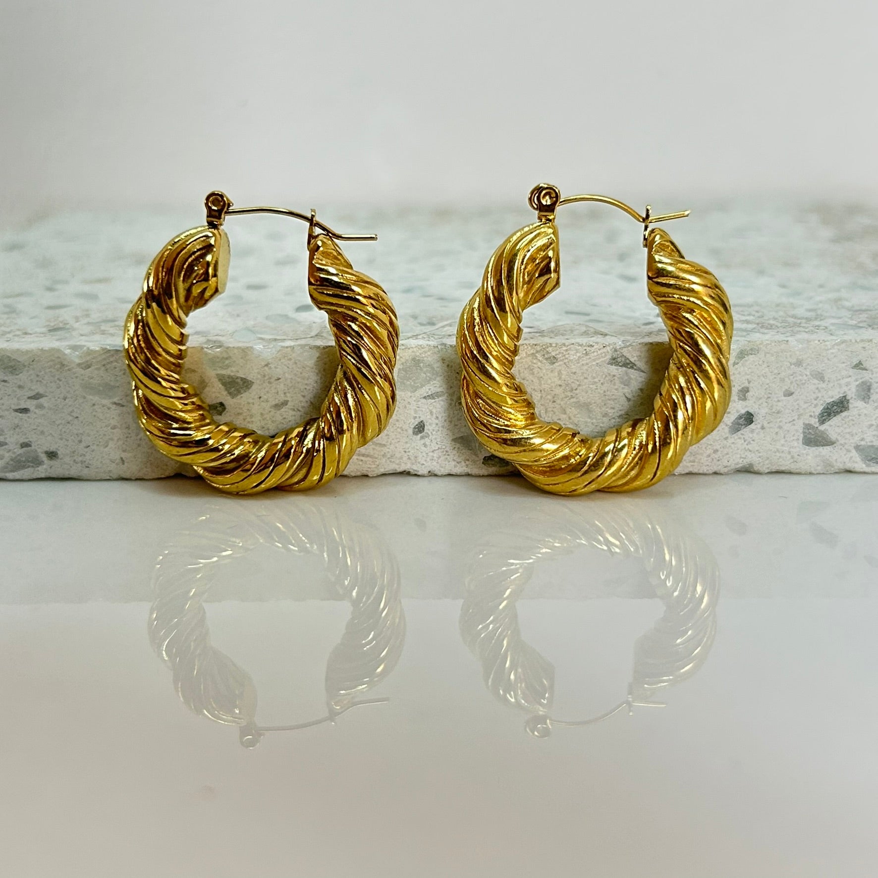 Aretes Hoops Trenzado - E135
