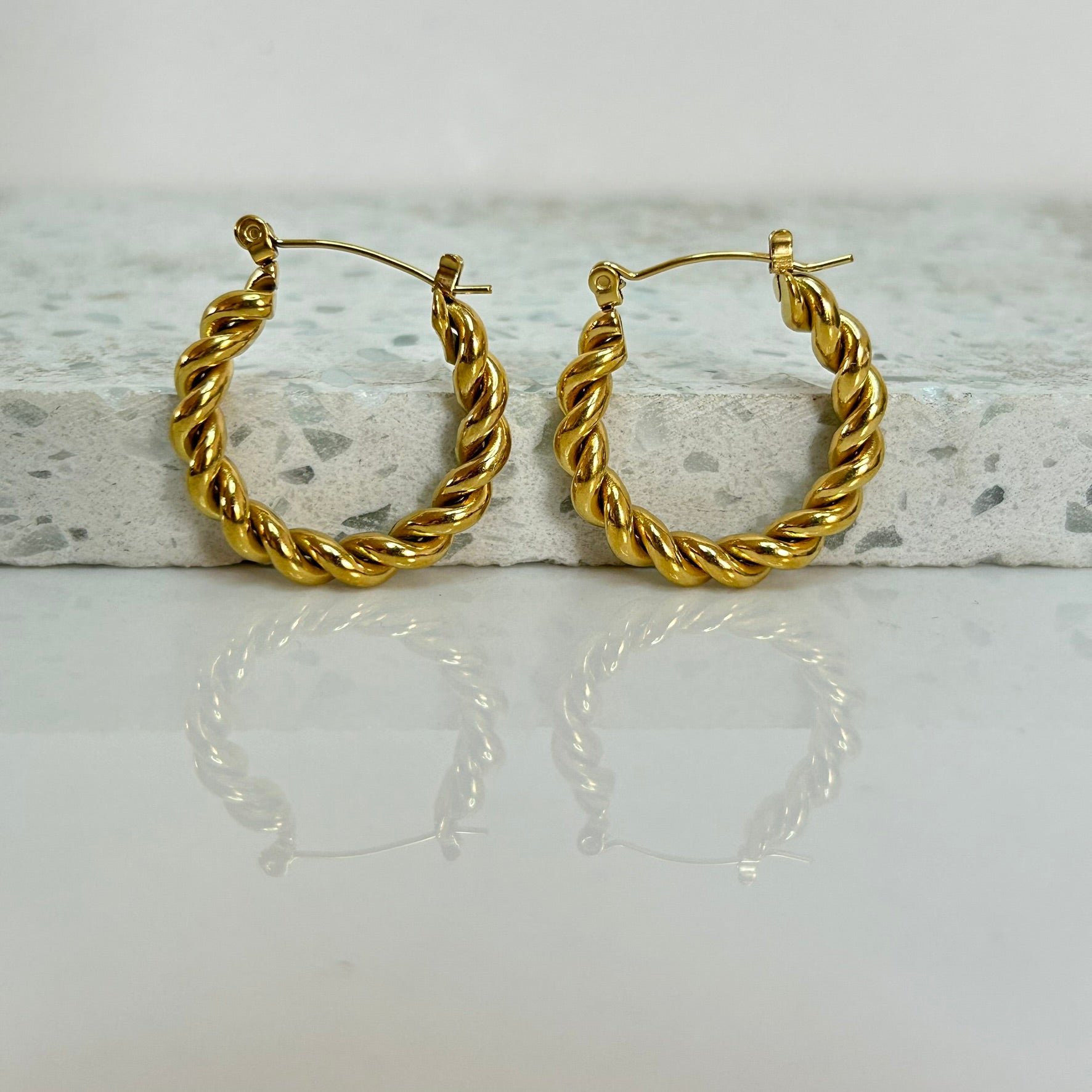 Aretes Hoops Trenzado - E158
