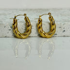 Aretes Hoops Trenzado - E156