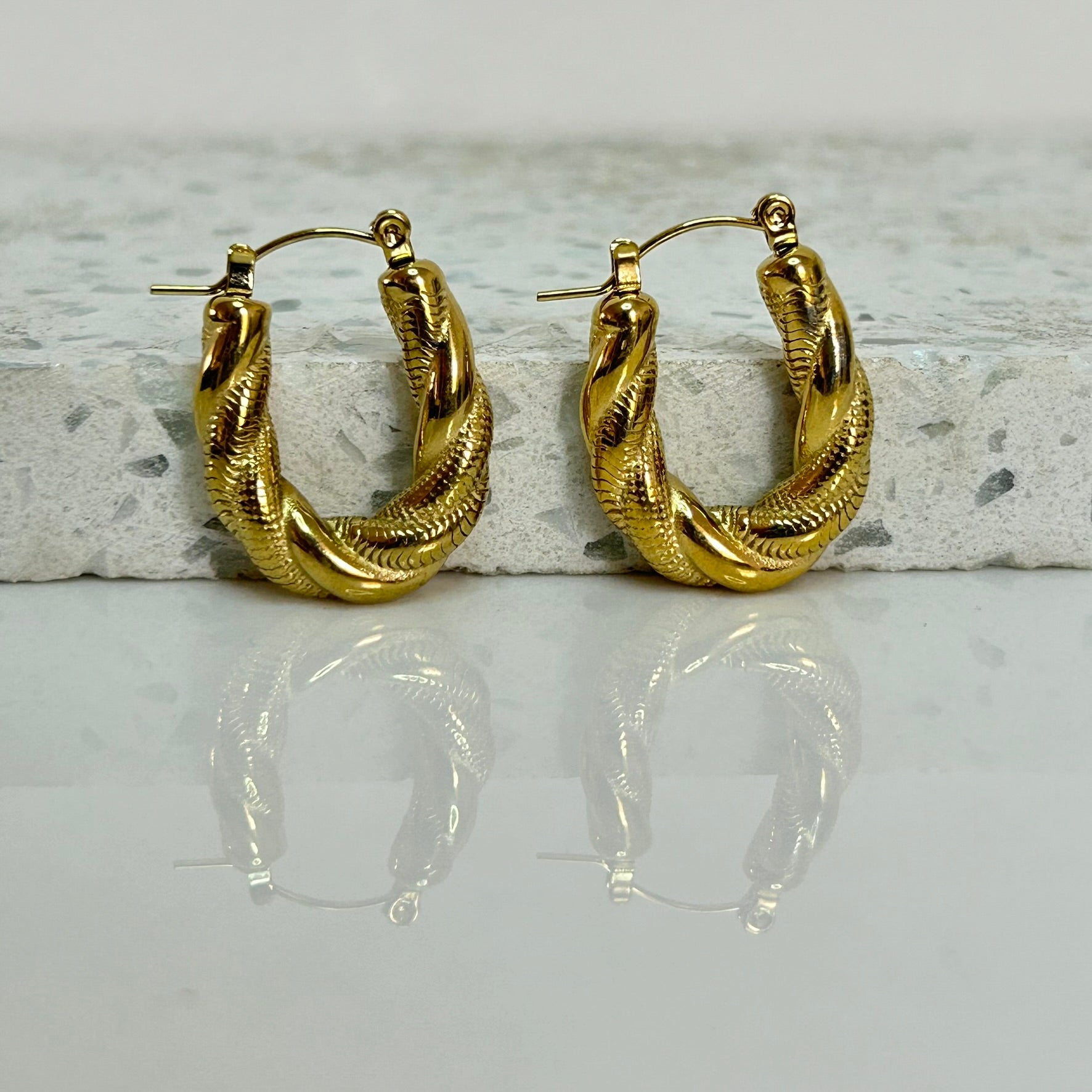 Aretes Hoops Trenzado - E156