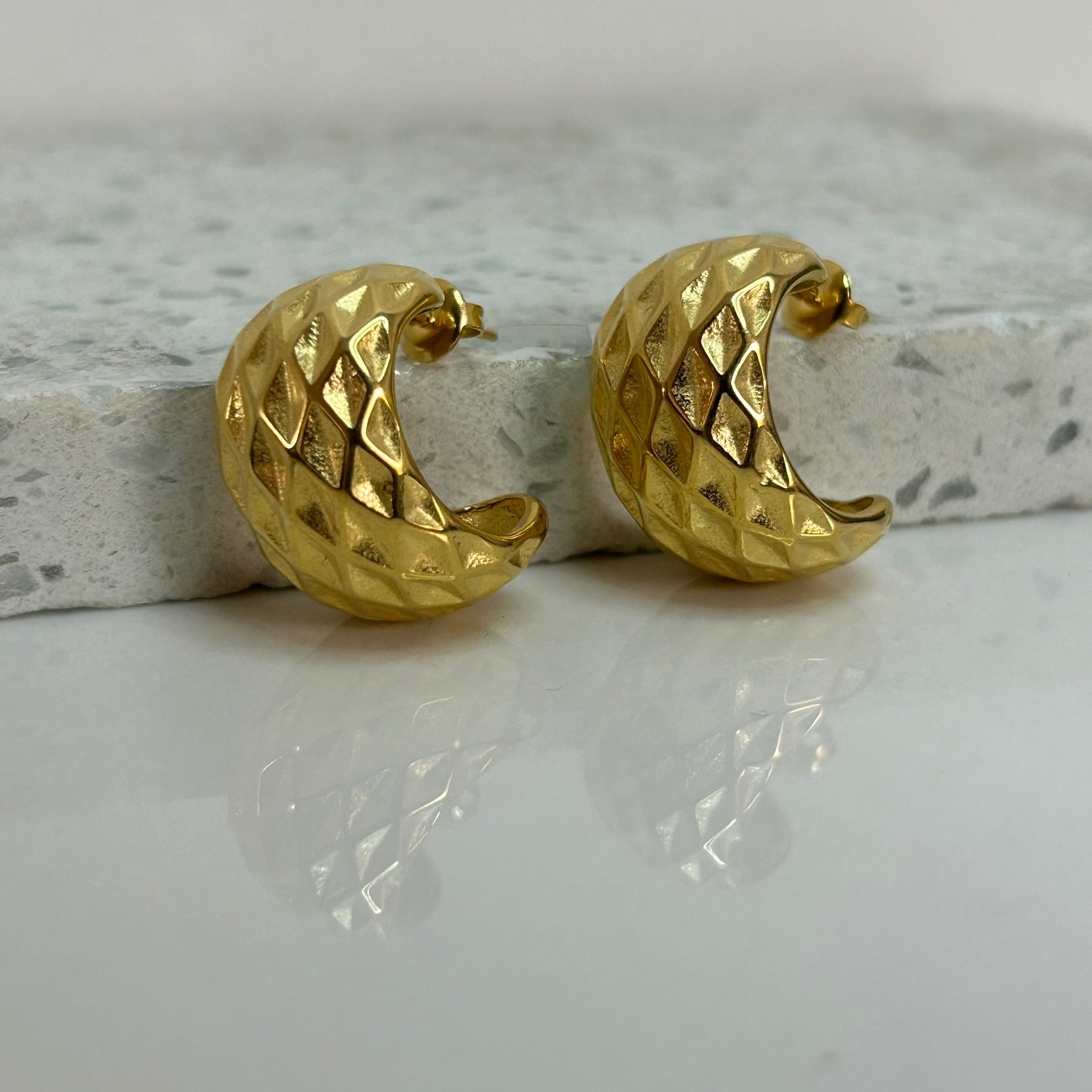 Aretes Hoops + Textura - E175
