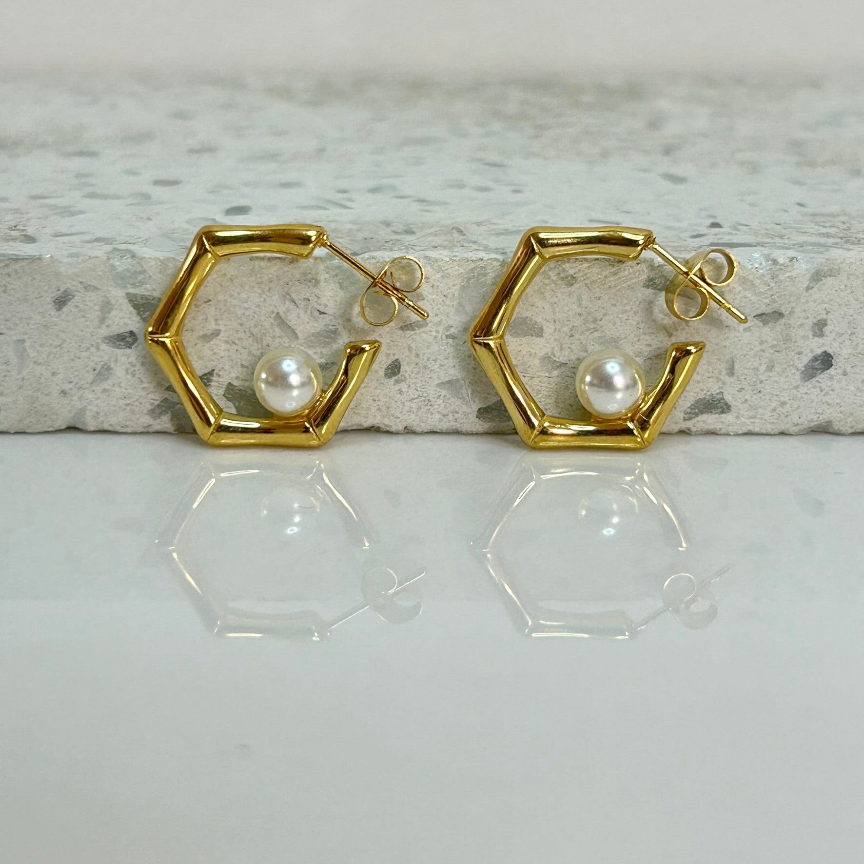 Aretes Hoops Perla Serena - E183