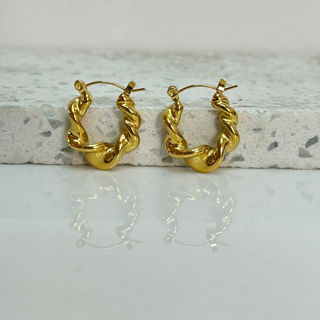 Aretes Hoops Trenzado - E189