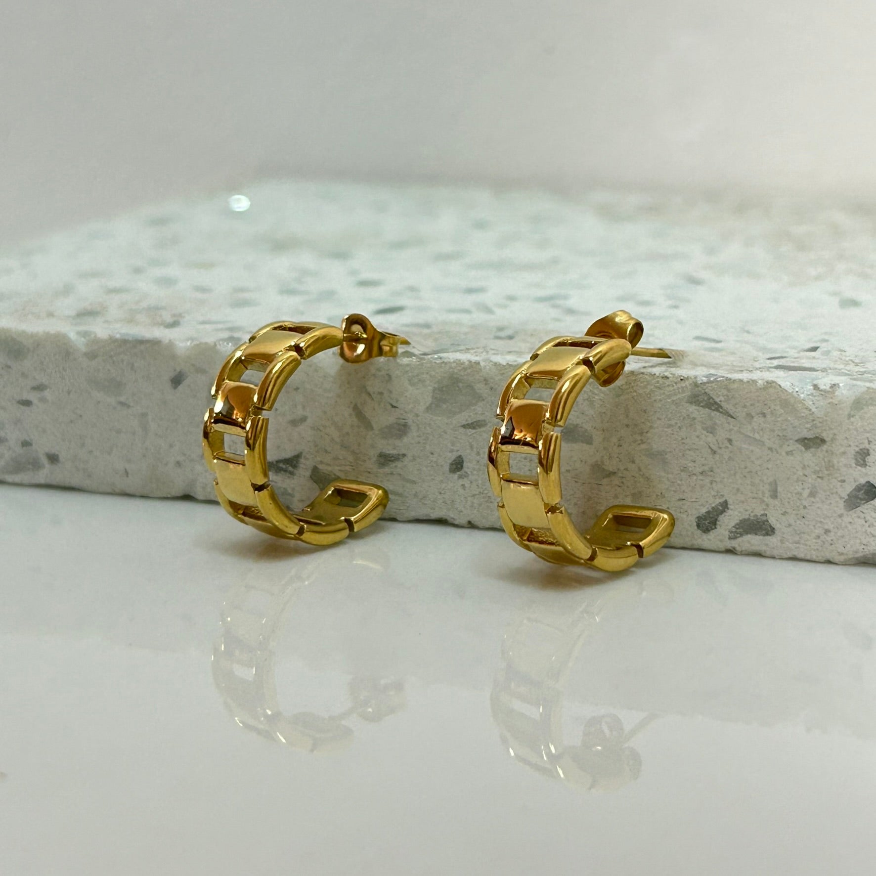 Aretes Hoops + Textura - E193