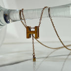 Collar Letra H Gold Rose - N042
