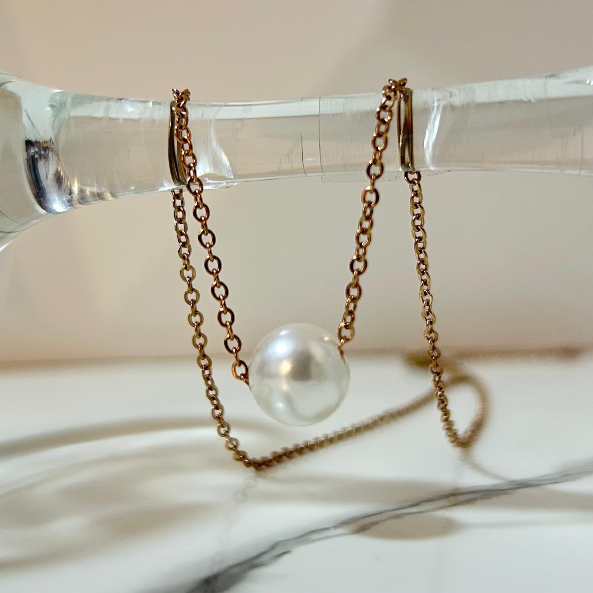 Collar Perla Serena gold rose N046