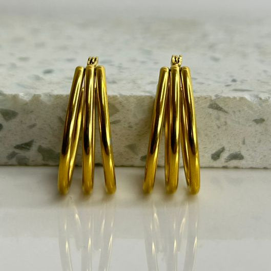 Aretes Hoops triple - E384