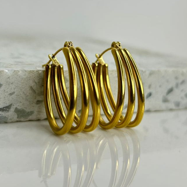 Aretes Hoops triple - E384